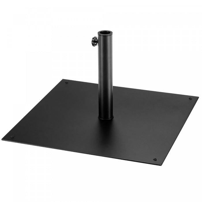 Costway 9ft Market Patio Umbrella w/Solar Lights & 40 LBS Steel Umbrella Stand