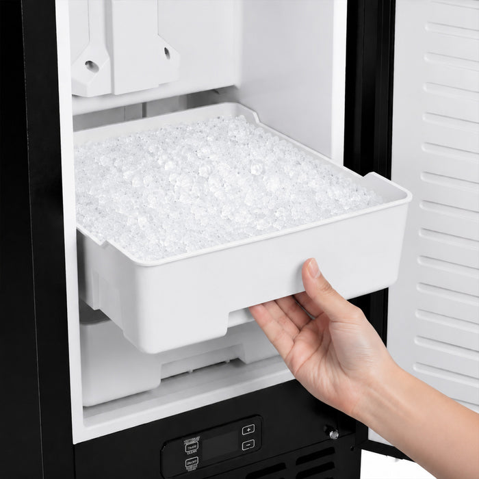 Forno Cristallo 15 Inch Freestanding/Undercounter Ice maker, 66.1 lbs, Black- FIMBI7307-15BLK Ice Maker