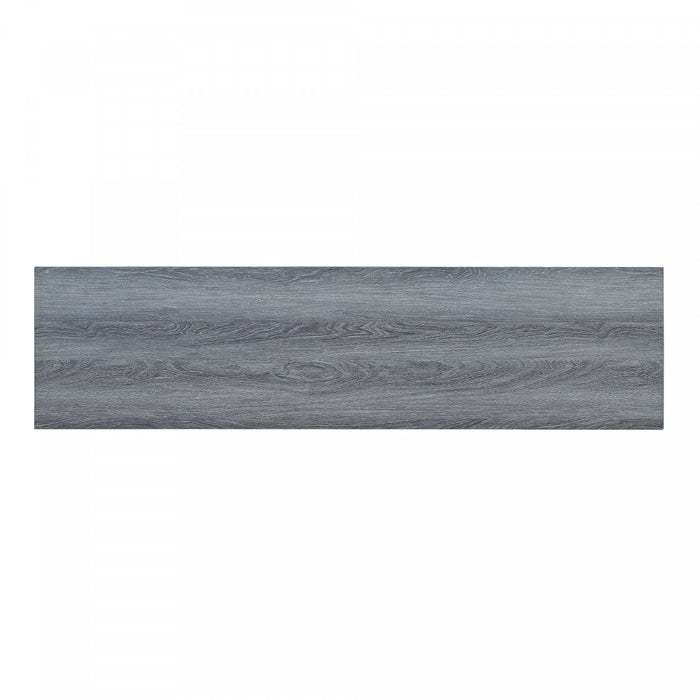 Franklin Modern Farmhouse 2-Piece Electric Fireplace in Black and Gray