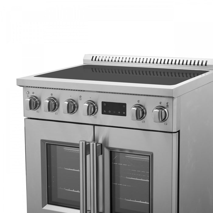 Forno Torino 30\" French Door Induction Range, Stainless Steel - FFSIN0950-30