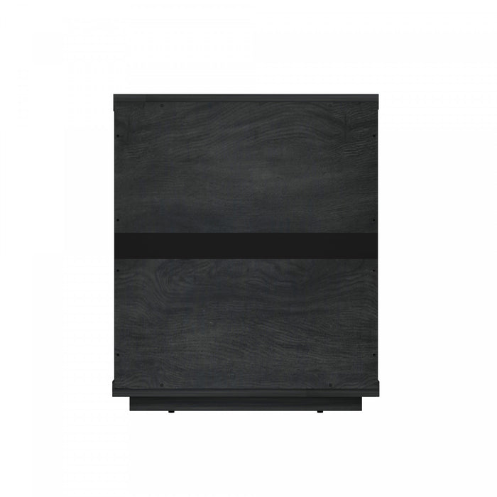 Evelyn Modern 20\" Nightstand in Charcoal Gray (1-Drawer) - Set of 2