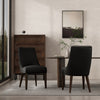Beever Modern Chenille Wood Dining Chair in Black - Set of 2 | Chaise de salle a manger moderne Beever en bois et chenille noire - Lot de 2