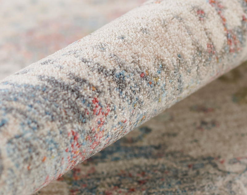 Ethel Traditional 5'0\" x Area Rug in Multi Indoor Area Rug