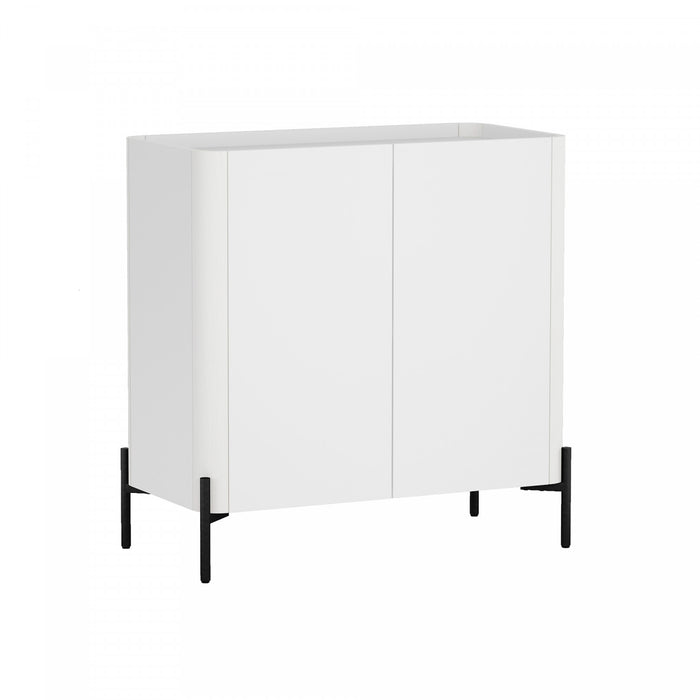 Abbey Modern 2-Piece Buffet and Accent Cabinet in White