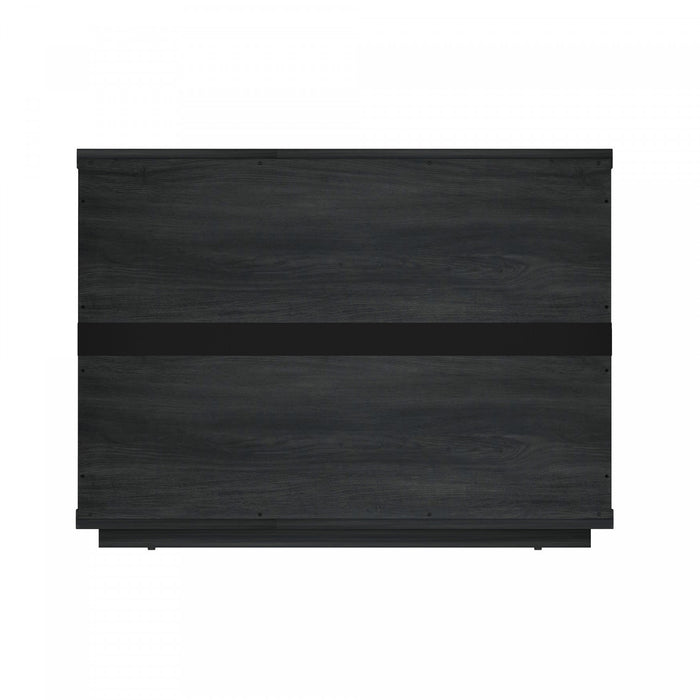Evelyn Modern 32\" Nightstand in Charcoal Gray (1-Drawer) - Set of 2