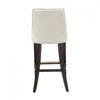 Beever Modern Chenille Wood Upholstered Barstool in Cream - Set of 3 Bar Stool | Tabouret de bar moderne Beever en bois et tissu chenille creme - Lot de 3
