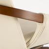 LumiSource Cosmo Faux Leather Mid-Century Modern Counter-Height Stool - Walnut/Cream|Tabouret moderne du milieu du 20e siècle Cosmo de hauteur comptoir en similicuir - noyer et crème