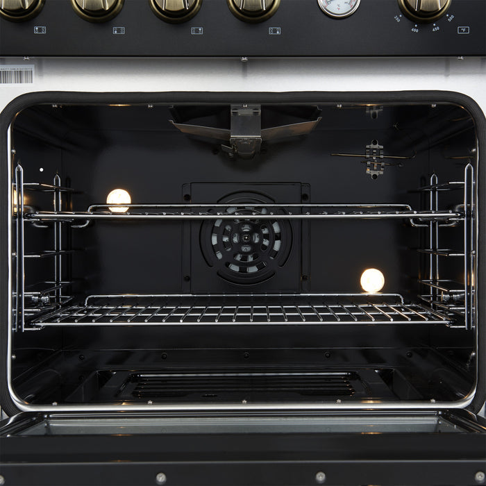 Forno Marco 30-inch Gas Range Black ,4.32 cu.ft - FFSGS6277-30BLK