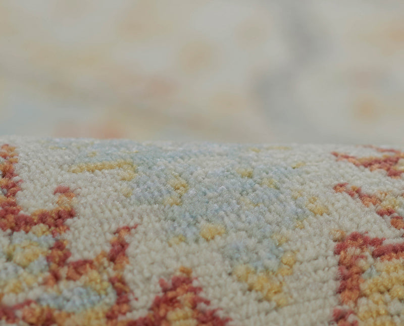 Esme Traditional 7'10\" x 10'6\" Area Rug in Ivory Indoor Area Rug