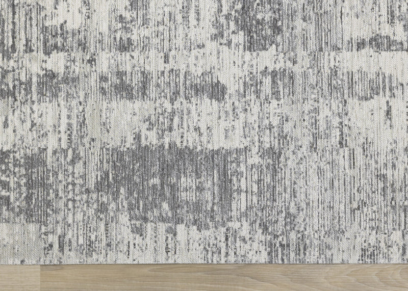 Kylie Grey Faded Borders Rug, 7'10\" x 10'10\" Indoor Area Rug