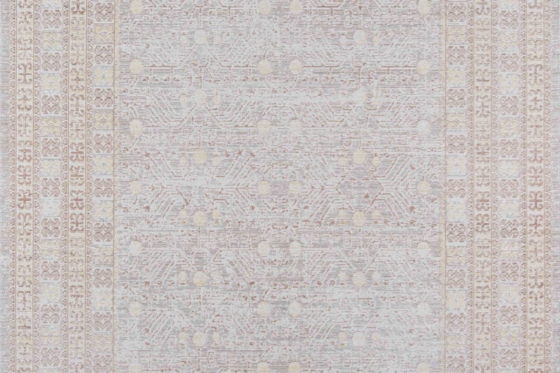 Valeria Traditional 9'3\" x 11'10\" Area Rug in Grey Indoor Area Rug