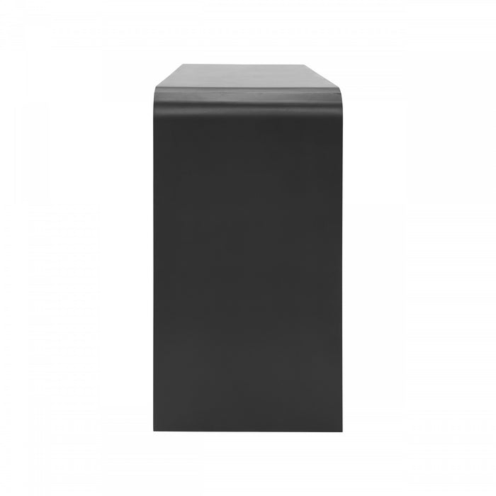 Ethan Wood Sofa Table with Storage for Living Room Entryway Hallway - Black