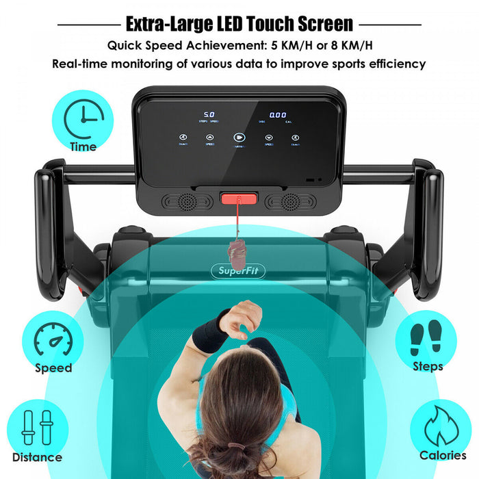 Superfit 2.25hp Folding Electric Motorized Treadmill W/ Speaker