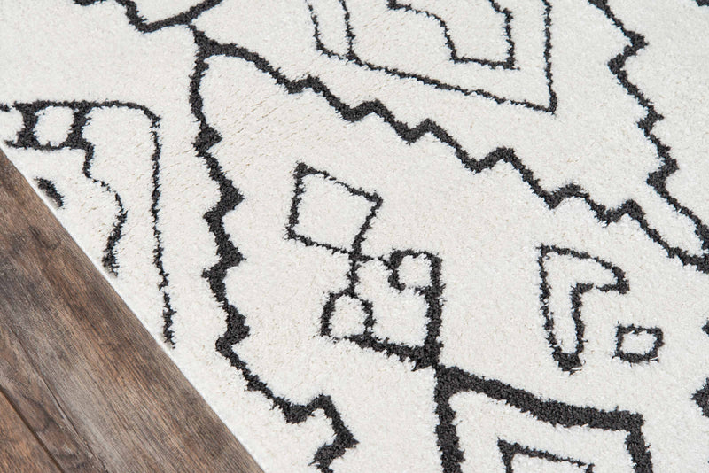 Aurelia Contemporary 2'3\" x 7'6\" Runner Rug in Ivory Indoor Area Rug