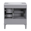 Emerson 30 Inch Bathroom Vanity with Ceramic Sink and Three Drawers, Grey | Emerson Meuble de salle de bain 30 pouces avec vasque en ceramique et trois tiroirs, Gris
