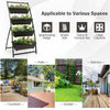 Costway 5 Ft 4-tier Vertical Raised Garden Bed Elevated Planter Box W/4 Container Boxes