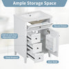 Aura 48 Inch Double Sink Vanity Combo with Drawers and Cabinet, White | Aura Ensemble Meuble-Lavabo Double 48 po avec Tiroirs et Armoire, Blanc