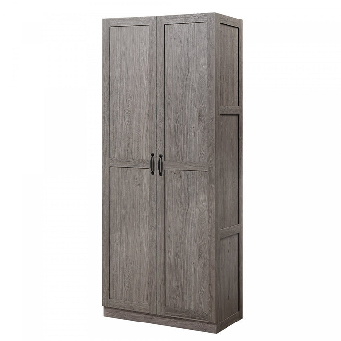 Cornelia Modern 30\" Storage Cabinet in Gray (7-Shelf)