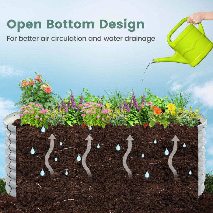 Costway Raised Garden Bed Kit Planter Raised Garden Boxes Outdoor 65\" X 32\" X 24\"