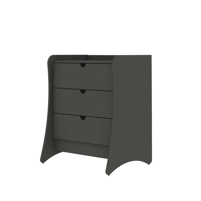 Coney Mid-Century Modern 2-Piece Dresser Set in Charcoal Gray