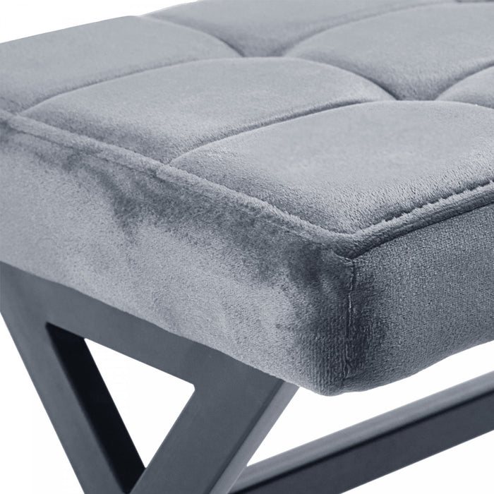 Owen Multi-Purpose Seating Accent Stool with Metal Legs,Grey Accent Chair