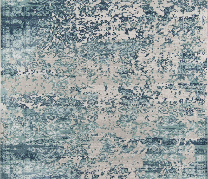 Delphine Traditional 7'9\" x 9'10\" Area Rug in Blue Indoor Area Rug