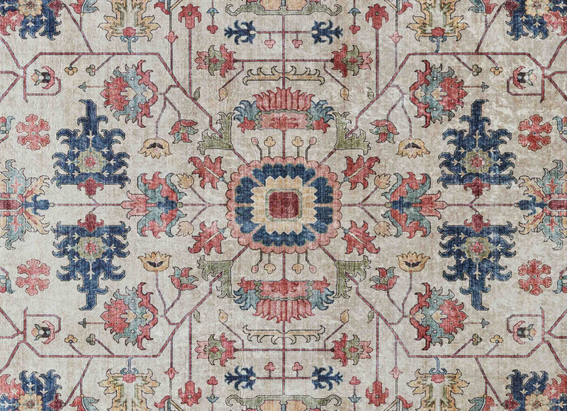 Daffy Traditional 2'3\" x 8'0\" Runner Rug in Ivory Indoor Area Rug