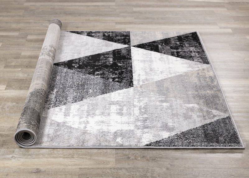 Covington Distressed Triangles Area Rug - 7'10\" x 10'6\"