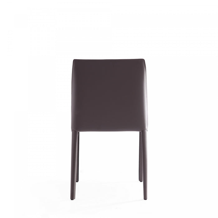 Paris Modern Vegan Leather Dining Chair in Gray - Set of 4