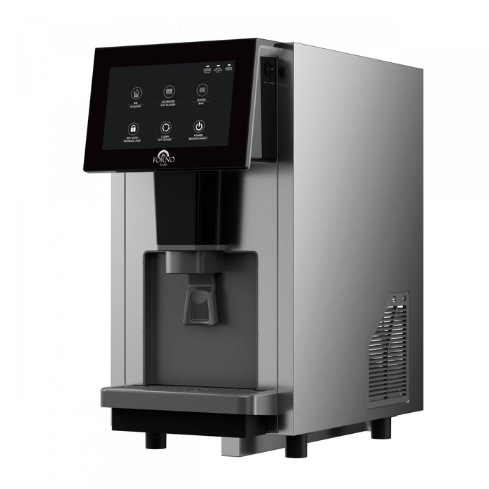 Forno Fresco 10 in Countertop Ice Maker & Dispenser, 66 lbs, Stainless Steel- FIMDP7383-10