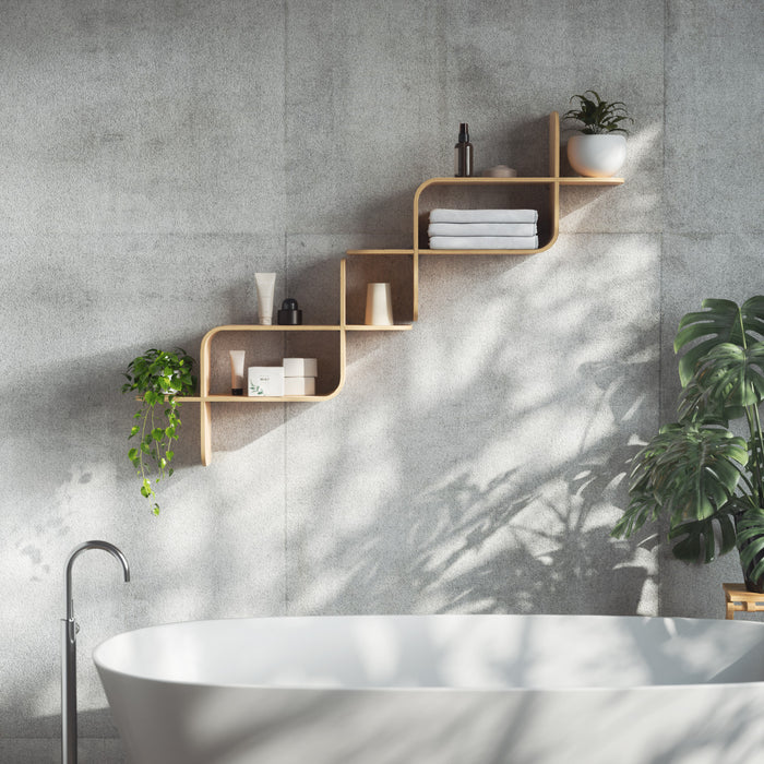 Umbra Modern Wood Montage Wall Shelf - Natural
