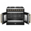 Forno Galiano 36" French Door Dual Fuel Range, Black, 5.36 cu. ft. - FFSGS6356-36BLK | Cuisiniere a double combustible Galiano de 36 po, noire, 5.36 pi³ - FFSGS6356-36BLK