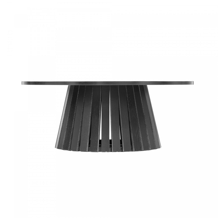 Layla Scandinavian Modern 2-Piece Coffee Table & End Table Set in Black Coffee Table Set