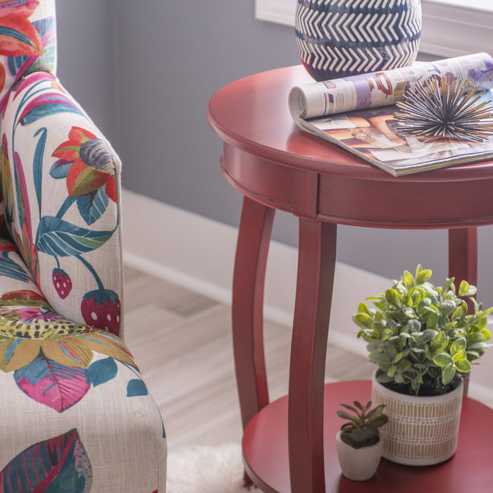 Rainbow Chairside Table - Red