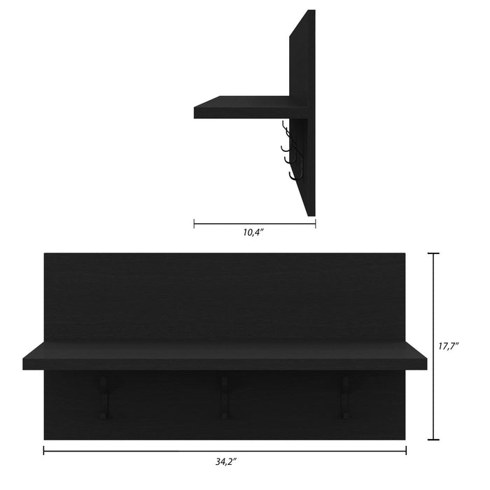 Porto Entryway Wall-Mounted Coat Rack