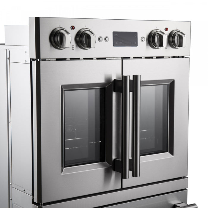 Forno Gallico 30 in. French Door Electric 7.36 cu.ft. Double Wall Oven - FBOEL1388-30