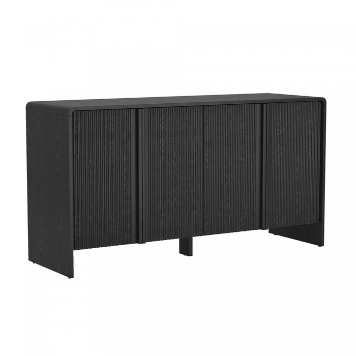 Novara Contemporary 60\" Sideboard in Black (4-Door)