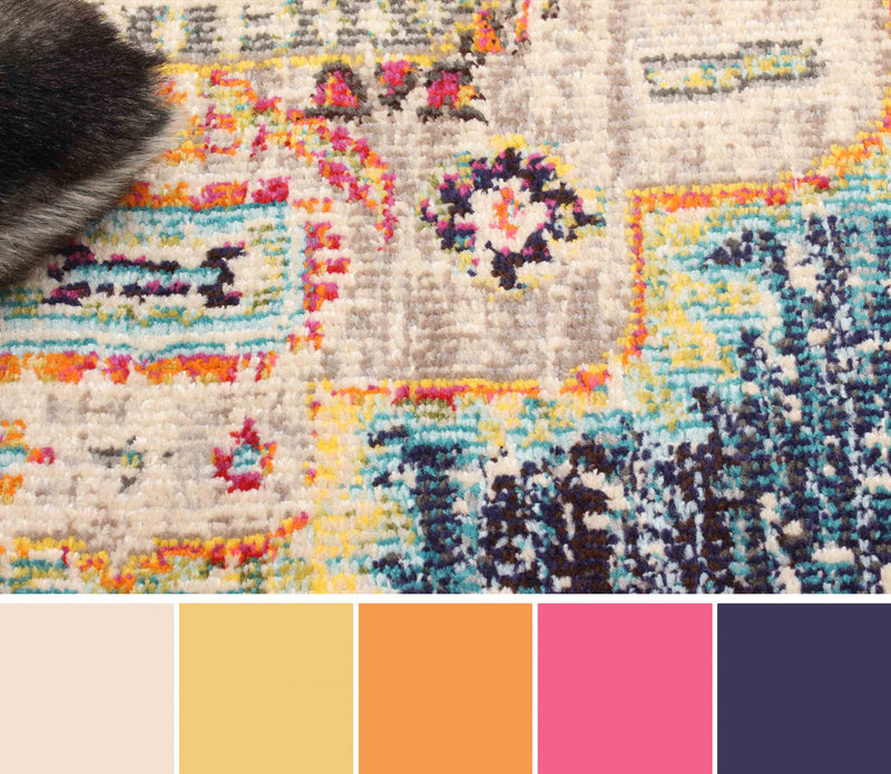 Lotus Navy Rug 5'0\" x 8'0\"