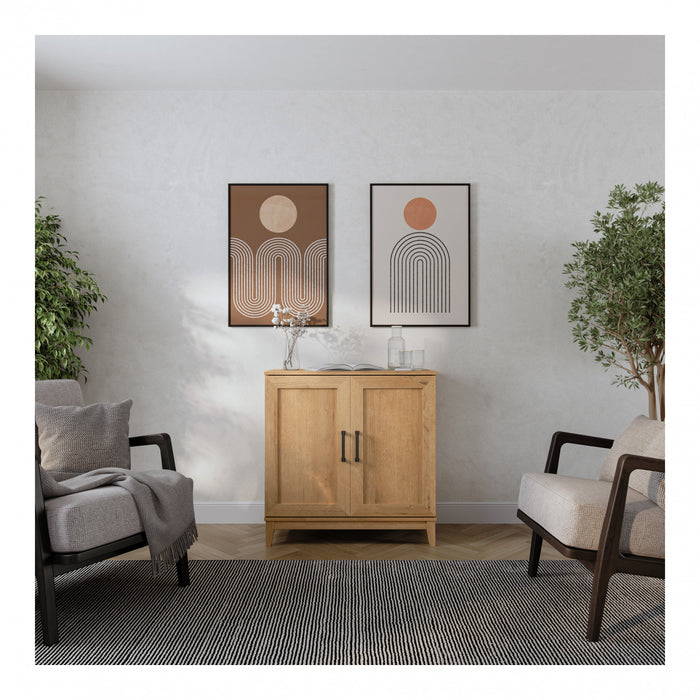 Modulr 1 Adjustable Shelf Accent Cabinet - Natural Oak