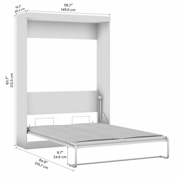 Bestar Pur 59 W Full Murphy Bed - Platinum Grey