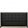 Wilder Grey Upholstered Wingback Platform Bed - Twin | Lit plateforme a oreilles Wilder gris rembourre - Simple