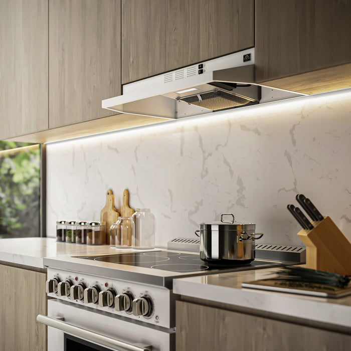Forno Cappa 30-Inch Under Cabinet Range Hood, White-FRHUC5200-30