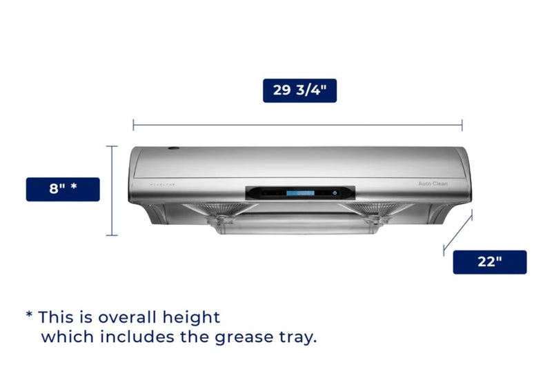Hauslane 30\" Under Cabinet Stainless Steel Range Hood - UC-C400SS-30