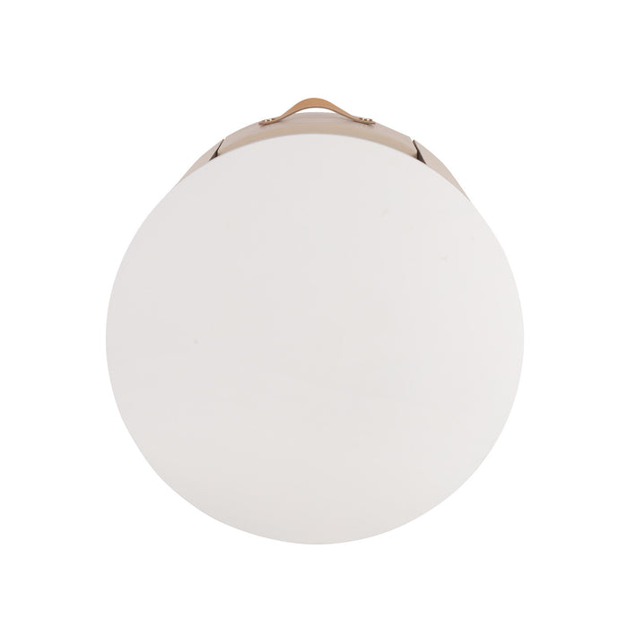 Olivia Modern Curved Design Round Nightstand with Storage Drawer,Haiki