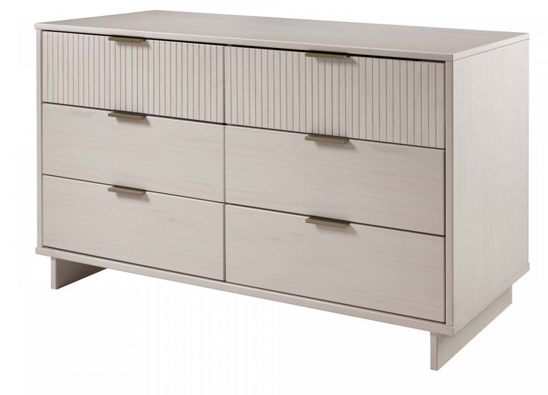 Granville Modern 55\" Dresser in Light Gray (6-Drawer)