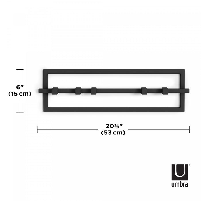 Umbra Cubiko Wall Hooks - Black
