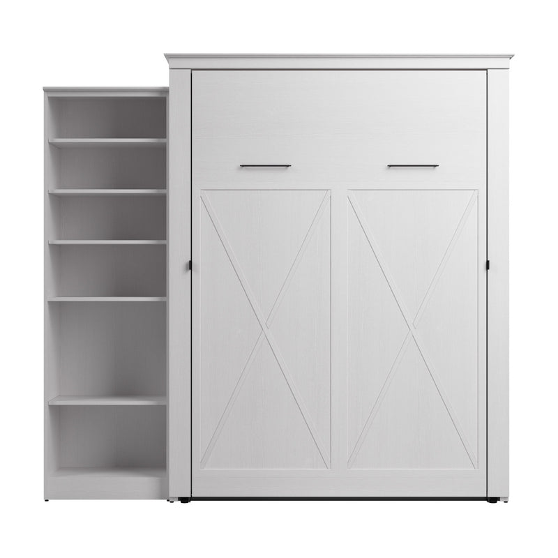 Bestar Key West Queen Murphy Bed with Closet Organizer (94 W) - Pur ...