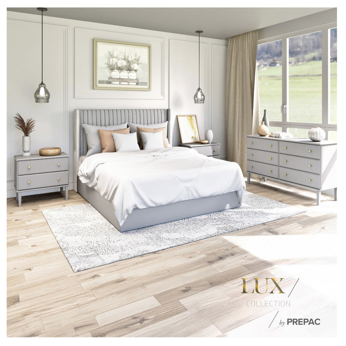 Prepac Lux 2-Drawer Nightstand - Grey