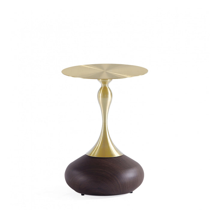 Patchin Modern End Table in Brown and Gold - Set of 2