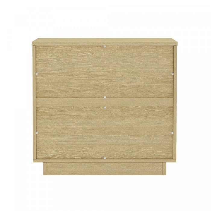 Payton Modern 26\" Nightstand in Natural Oak (3-Drawer)